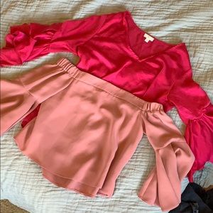 BLUSH AND PINK BELLE SLEEVE TOPS
